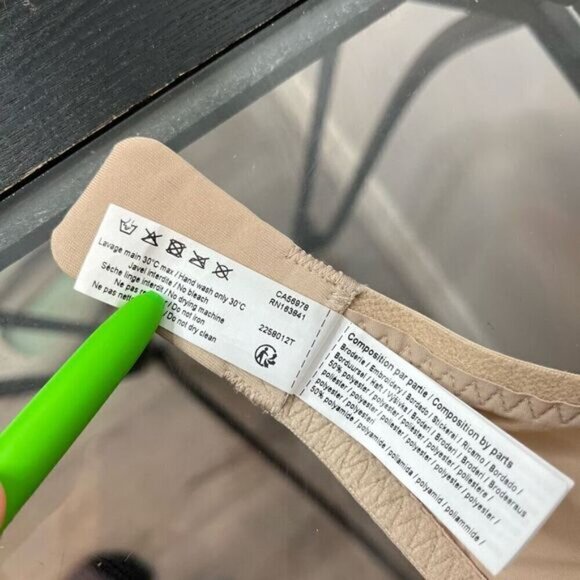 Simone Perele Women's Size 32E Eden 3D Lace Trim Underwired Demi Bra Beige - Picture 8 of 10